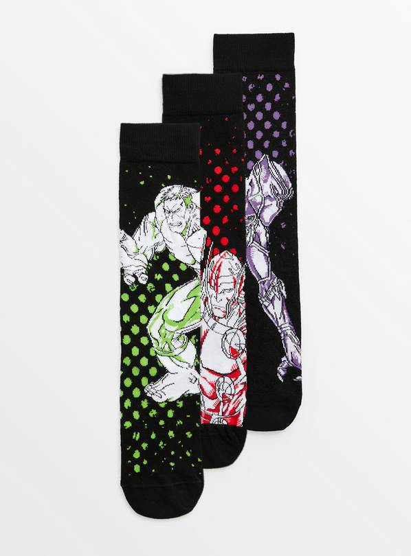 Marvel Character Ankle Socks 3 Pack 6-8.5